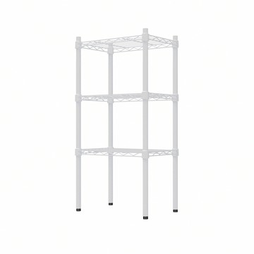 【dayneeds】輕型 45x30x90公分 三層烤漆波浪架 兩色可選白色