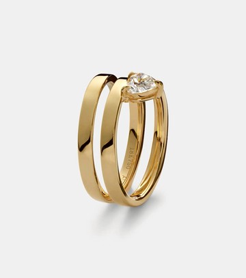 Anita Ko Coil 18kt yellow gold (750/1000) ring with diamonds