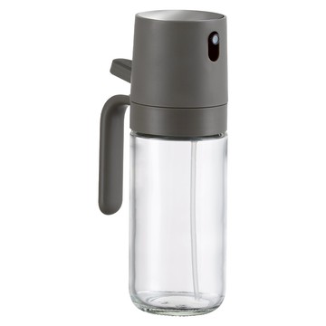 PINMOO 品沐 樂哆滋 高鈉鈣玻璃璃噴油壺 + 不鏽鋼頂蓋 深灰色  250ml  1個