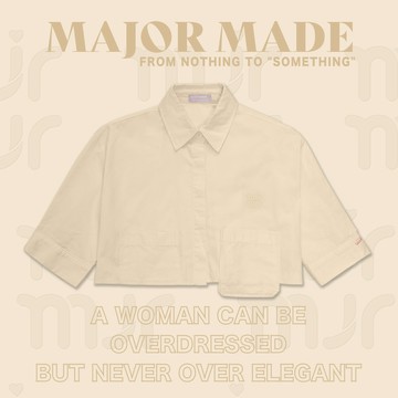 刺繡金屬牌短袖襯衫