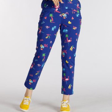 (免運)La Pagayo女運動褲長褲寬松中腰直筒褲子顯瘦時尚運動大碼九分褲