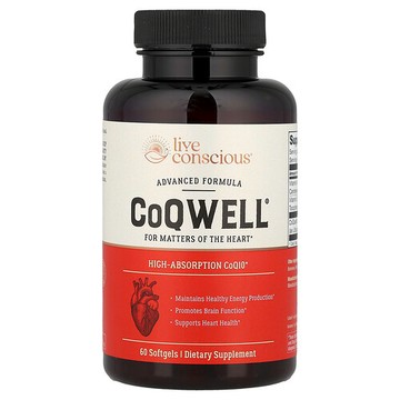 Live Conscious, CoQWell，60 粒軟膠囊