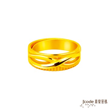 【J'code真愛密碼金飾】無限約定黃金男戒指