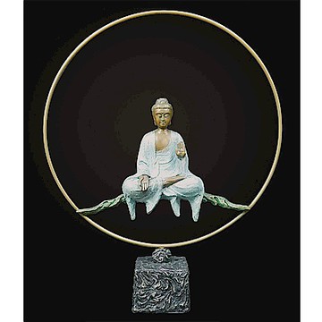 開運陶源 藥師佛 三寶佛  銅雕