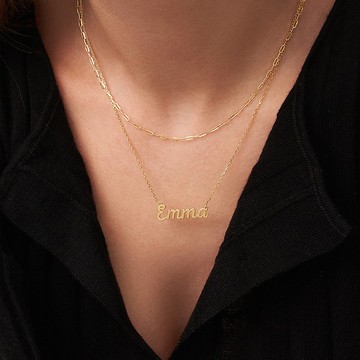 私人訂製 你的名字情侶幾年禮物英文字母項鏈歐美風流行鎖骨鏈