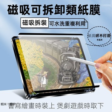 可拆卸 磁吸類紙膜 適用於 iPad 12 A16 Mini Air 8 7 6 M3 M4 Pro M5 11/13吋