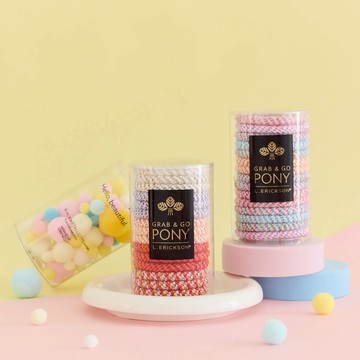 【L. ERICKSON 官方旗艦】粗版 彈力髮圈桶 15入〈芭蕾粉〉