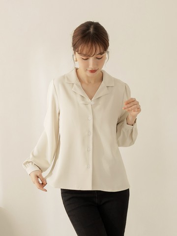 不易皺翻領拋袖襯衫