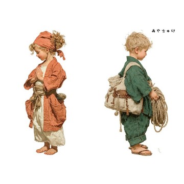 【2 月新品】08-116-0048 人物貼紙 著務衣復古風