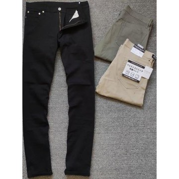 外貿日本原單尾貨男士彈力直筒簡約百搭工裝長褲純棉休閑褲9分褲