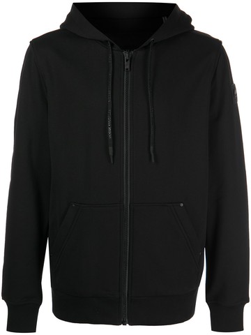 Moose Knuckles - padded-panel zip-up hoodie - men - Polyester/Elastane - XXL - Black