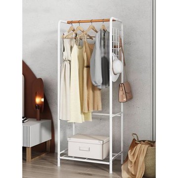 北歐簡約現代金屬掛衣架臥室房間室內落地衣服架白色簡易晾衣架