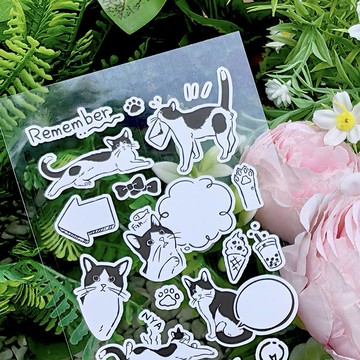 嬉戲氣泡框 咕卡貼紙 手帳裝飾素材