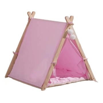 北歐松木帳篷窩  珊瑚粉  1個  63 x 55 x 60cm