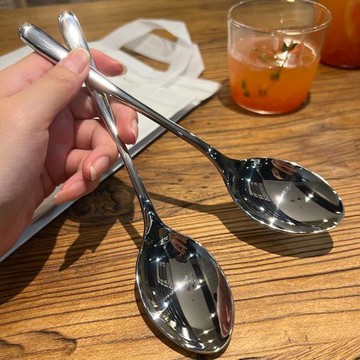 【王炸高奢】初德國【貴族體驗】加厚細棒主餐勺1810不銹鋼成人