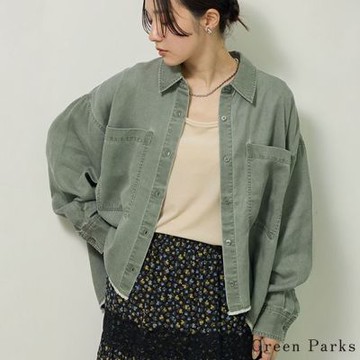 〚Green Parks〛流蘇下擺復古風雙口袋襯衫