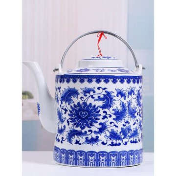 景德鎮陶瓷茶壺大號冷水壺青花瓷器壺老式提梁壺家用大容量涼水壺