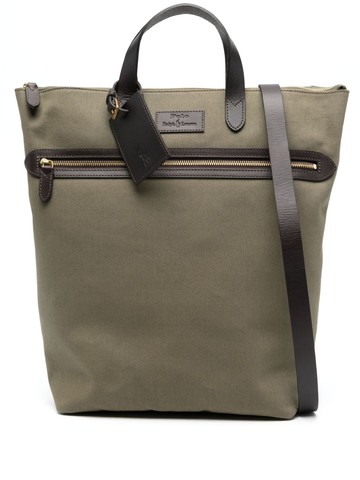 Polo Ralph Lauren - Work tote bag - men - Fabric/Calf Leather - One Size - Green