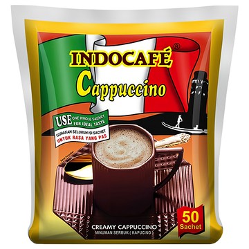 INDOCAFE CAPPUCCINO SAK 卡布奇諾咖啡 三合一咖啡  25g  50包  1袋