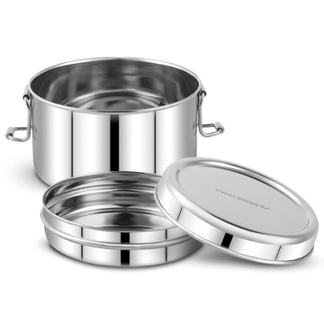 生活King 巧滿極厚便當盒 801-1000ml 可堆疊 直徑14cm 台灣製  1個  stainless steel