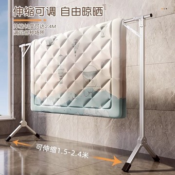 簡易晾衣架落地涼可折疊陽臺曬衣服架子家用臥室晾衣桿伸縮掛衣架
