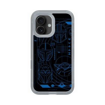 iPhone 16 AirX 流變灰 - 迪士尼-星際大戰 Star Wars - 曼達洛人-線稿風格