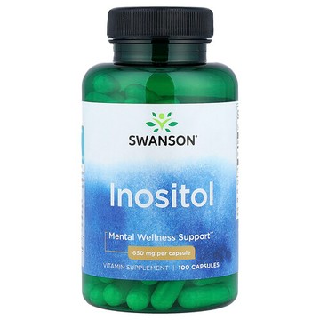 Swanson Vitamins, 肌醇，650 毫克，100 粒膠囊