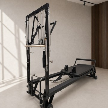 皮拉提斯核心床（鋁合金-黑-高度升級款）商用-花梨娜 WALINA PILATES（器械床/REFORMER）/安裝及運送費用另計