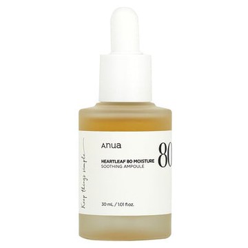 Anua, 魚腥草 80% 保濕舒緩安瓿，1.01 液量盎司（30 毫升）