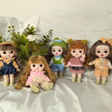 跨境20厘米搪膠PVC3D眼呆萌娃娃換裝肥童玩偶批發公仔跨境爆款