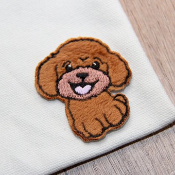 貴賓犬刺繡熨貼 Pawsome Island 原創插畫布貼 熨燙貼