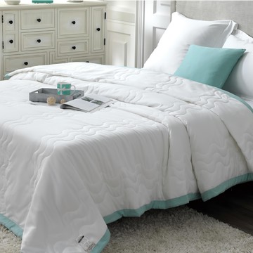 A-nice 雅妮詩 夏日涼被 夏被芯/四季被胎 經典雙色包邊款  單人(210 x 150cm)  湖水綠  1件