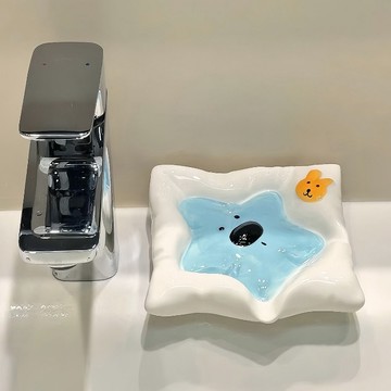〖𝑽𝒊𝒗𝒂 𝑯𝒐𝒎𝒆〗可愛收納盒 陶瓷肥皂架 肥皂瀝水架 肥皂瀝水架 肥皂架 首飾收納盒 戒指收納盒 收納托盤 置物架