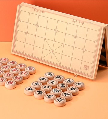 象棋 實木高檔大號成人學生兒童橡棋套裝便攜式木質折疊像棋盤 開發票免運