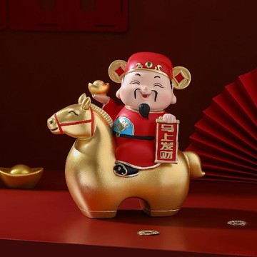 精選好物🌈2026新款馬年迎財神擺件辦公室桌面裝飾品小擺件馬上有錢吉祥禮物