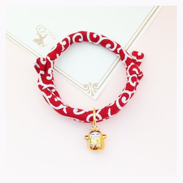 棉布項圈招財貓狗可調節脖圈貓咪頸圈泰迪橘貓寵物項鏈無聲