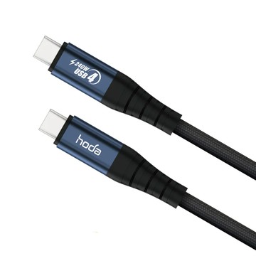 HODA 好貼 W4 USB4 編織數據線  1.2m  黑色  1條