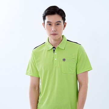 【遊遍天下】MIT台灣製男款抗UV吸濕排汗機能POLO衫GS1027綠色