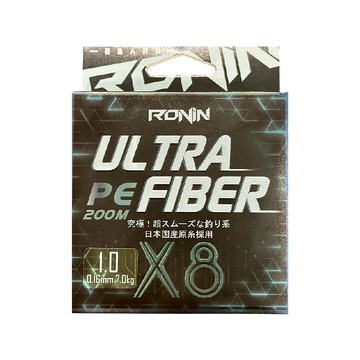 RONiN 獵漁人 高標準專業PE線 ULTRA FIBER X8 1.0號  200m  綠色  1個