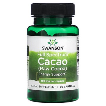 Swanson, 多面可可（未加工可可），400 毫克，60 粒膠囊