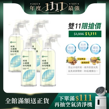 1111限定！綠綠好日 玻璃清潔囤貨組