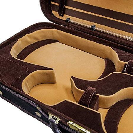 SKY Heavy Duty Full Size Wooden Pro Double Violin Case Black Khaki