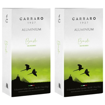 CARRARO 巴西 BRASILE 咖啡膠囊 適用Nespresso Original 膠囊咖啡機  5.5g  10個  2盒