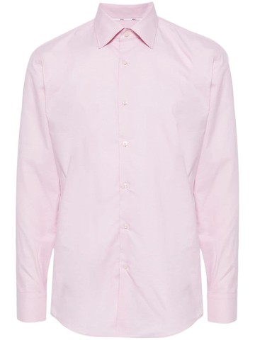 BOSS - classic-collar cotton shirt - men - Cotton/Spandex/Elastane - 39 - Pink
