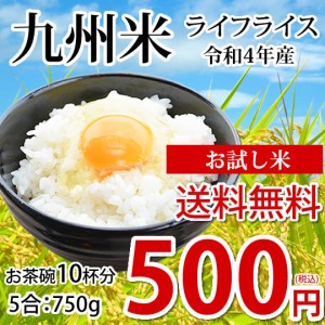 米 お試し 送料無料 750g 5合 500円 ポッキリ ポイント消化 九州米 ライフライス お取り寄せ 九州産100% お米 コシヒカリ ヒノヒカリ