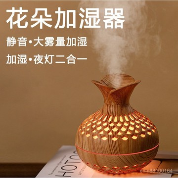 💐【花朵加濕器】創意花瓶加濕器 家用小型車載兩用 靜音噴霧 可續香氛 360°環繞水潤