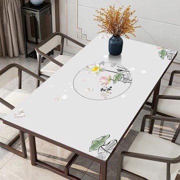 新中式餐桌墊防水防油餐桌布輕奢高級感茶幾墊桌布新款桌墊保護墊