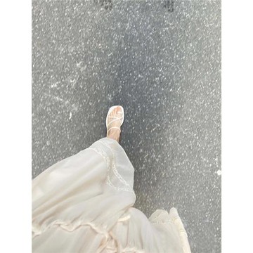 羅馬涼鞋女粗跟2023年夏季新款休閑百搭時尚仙女風軟底防滑沙灘鞋