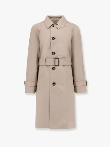 Organic cotton trench with check lining - BURBERRY - gender_Man