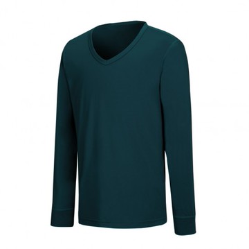 【【蘋果戶外】】山林 32K65 81 海藍 男款【V領】遠紅外線保暖衣 衛生衣 內搭衣 秋冬 Mountneer